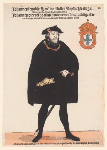 Portrait of John III of Portugal, Cornelis Anthonisz. (manner of), 1553 - 1557 Canvas Print