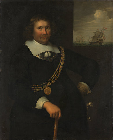 Portrait of Jan Cornelisz Meppel, Lieutenant-Admiral of Holland and West-Friesland, Jan Albertsz. Rotius, 1661 Canvas Print