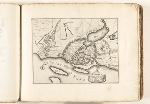 Map of Hamburg, ca. 1702, anonymous, 1702 - 1703 Canvas Print