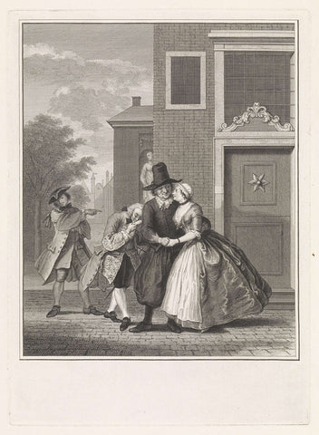 The cunning suitor or the outcast guardian, Pieter Tanjé, 1757 Canvas Print