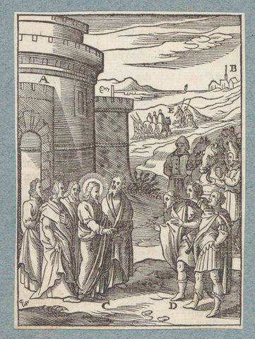 Chief of Capernaum asks Christ for help, Christopher of Shechem (II), 1629 Canvas Print