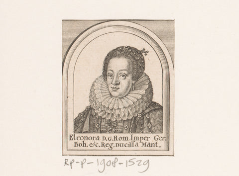 Portret Eleonora Gonzaga, Matthäus Merian (I) (possibly), 1603 - 1650 Canvas Print