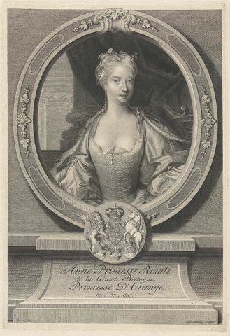 Portrait of Anna of Hanover, Philippus Endlich, 1731- 1748 Canvas Print