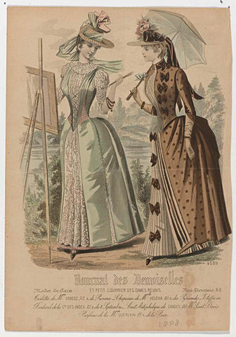 Journal des Demoiselles, 1888, No. 4689 : Toilettes de Mme Gradoz (...), Monogrammist BC, 1888 Canvas Print