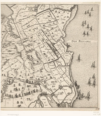 Siege of Breda (right sheet), 1637, Pieter Hendricksz. Schut (attributed to), 1637 Canvas Print