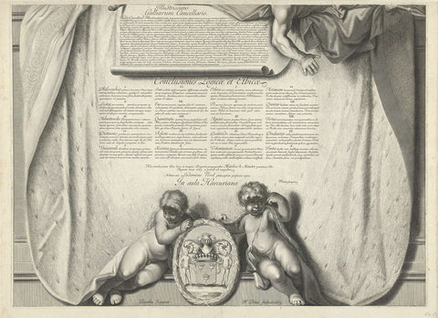 Promotional print of Aegidius Le Maistre (1663), lower part, Nicolas Pitau (I), 1663 Canvas Print