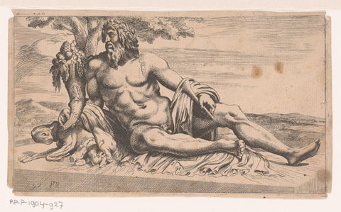 Statue of the Tiber, François Perrier, 1638 Canvas Print