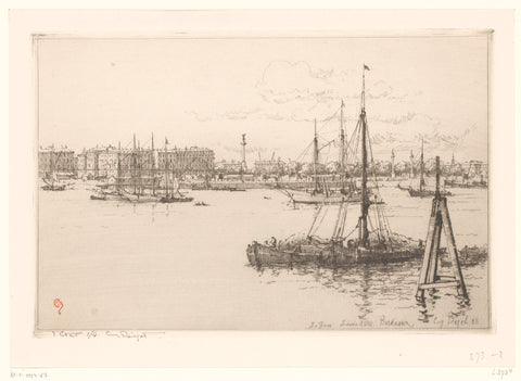 Louis XVIII quay in Bordeaux, Eugène Bejot, 1925 Canvas Print