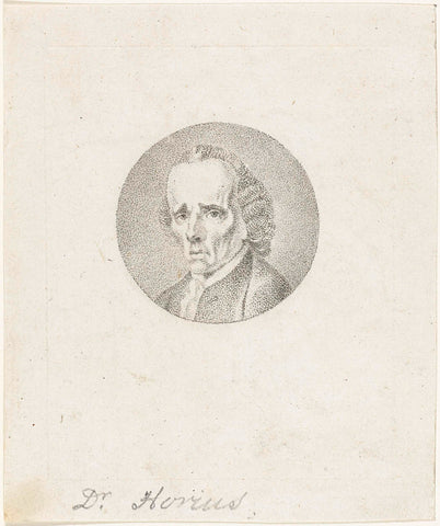 Portrait of Jacobus Hovius at the age of 61, Jacobus Buys, c. 1770 Canvas Print