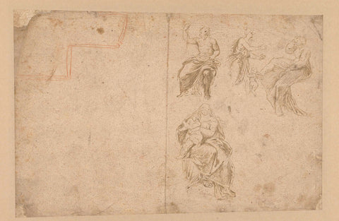 Motives, Marcantonio Raimondi, 1500 - 1599 Canvas Print