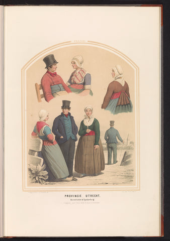 Costume of Bunschoten and Spakenburg in Utrecht, 1857, Ruurt de Vries, 1857 Canvas Print