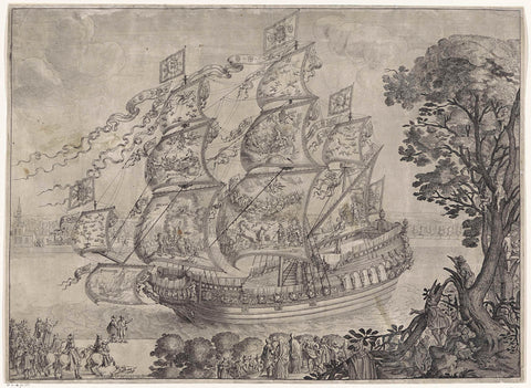 Ship of Maria Theresa (queen of France), 1660, Lucas Vorsterman (II), 1660 - 1662 Canvas Print