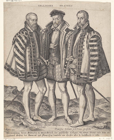 Portrait of the Coligny brothers, Wierix (rejected attribution), after 1579 - 1612 Canvas Print