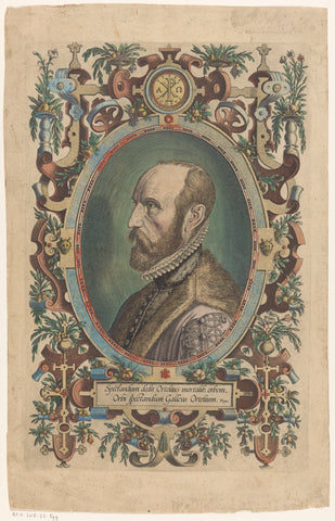 Portrait of Abraham Ortelius, Philips Galle, 1579 Canvas Print