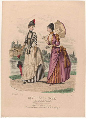 Revue de la Mode, Gazette de la Famille, dimanche 9 mai 1886, 15e Année, No. 749: Etoffes de la M.on Le Houssel (...), A. Chaillot, 1886 Canvas Print