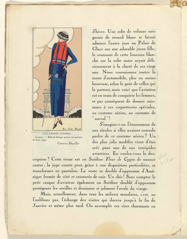 Art - Goût - Beauté, Feuillets de l' élégance féminine, Janvier 1924, No. 41, 4e Année, p. 14, anonymous, 1924 Canvas Print