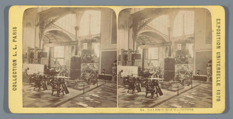 Machine hall at the World's Fair of 1878, with machines from the Gebr. Stork & Co from Hengelo, anonymous, 1878 Canvas Print