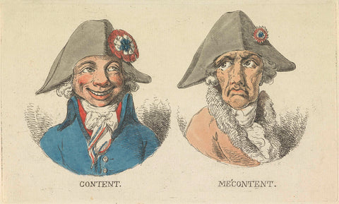 Satisfied and Dissatisfied, 1795, anonymous, 1795 Canvas Print