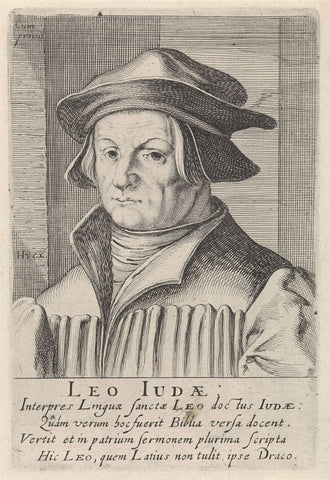 Portret van Leo von Juda, Simon Frisius, c. 1610 Canvas Print