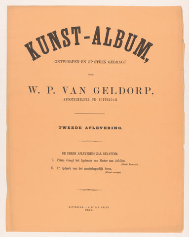 Cover for Art-Album by W. P. van Geldorp second episode 1869, Wilhelmus Petrus van Geldorp, 1869 Canvas Print