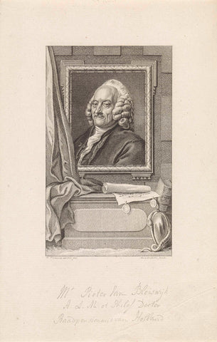 Portrait of Pieter van Bleiswijk, Reinier Vinkeles (I), 1789 Canvas Print