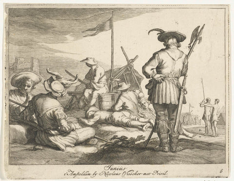 De maand juni, Frederick Bloemaert, after 1635 - 1670 Canvas Print