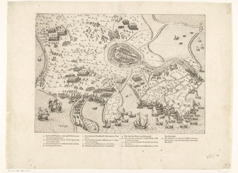 Siege and capture of Holly by Maurice, 1591, Pieter Bast (attributed to), 1610 Canvas Print