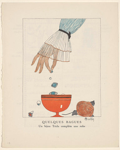 Gazette du Bon Ton. Art – Fashions & Frivolities: Layout, Charles Martin, 1914 Canvas Print