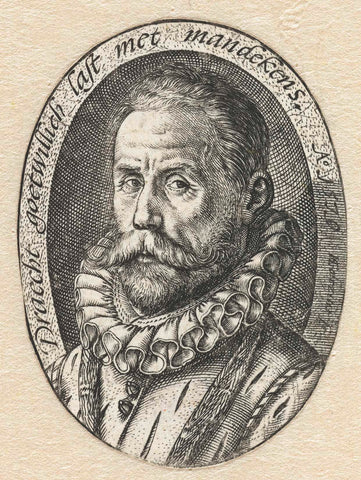 Portrait of a bearded man, Hendrick Goltzius, 1579 Canvas Print