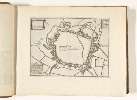 Map of Mons, 1726, anonymous, 1726 Canvas Print