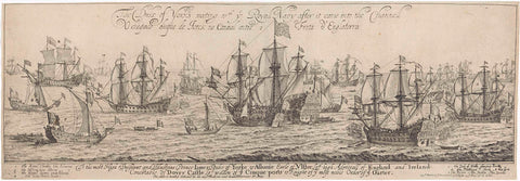 Duke of York greets the Royal Navy in the English Channel, Dirk Stoop, 1662 Canvas Print