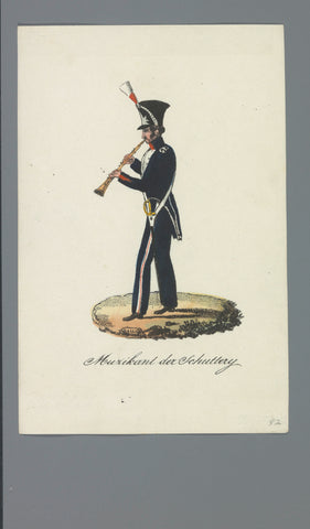 Muzikant der Schutterij, Albertus Verhoesen (attributed to), 1835 - 1850 Canvas Print