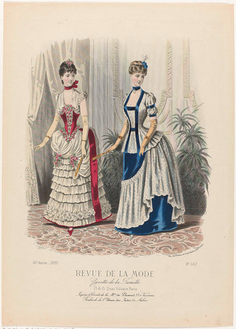 Revue de la Mode, Gazette de la Famille, Sunday, January 25, 1885, 14th Year, No. 682: Jupons & Corsets (...), A. Chaillot, 1885 Canvas Print