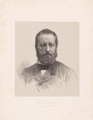 Portrait of artist Wouter Verschuur, August Allebé, 1874 - 1875 Canvas Print