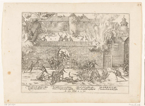 Murder of the Protestants at Cahors, 1561, Frans Hogenberg, 1565 - 1573 Canvas Print