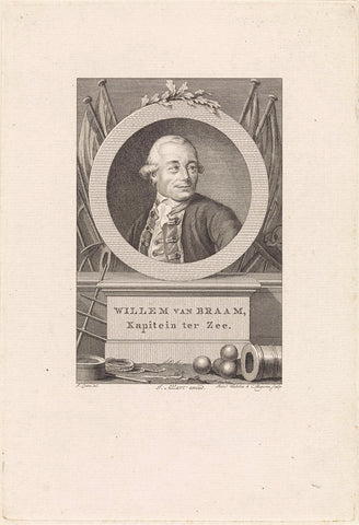 Portrait of Willem van Braam, Reinier Vinkeles (I), 1780 - 1816 Canvas Print