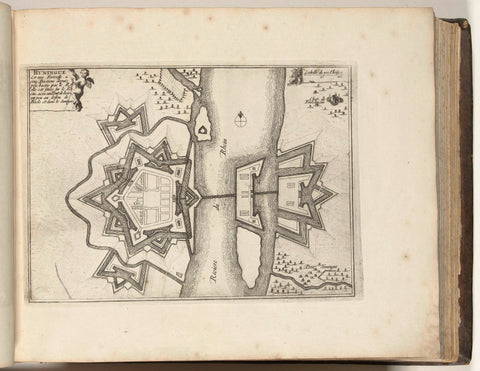 Map of Huningue, 1693, anonymous, 1693 Canvas Print