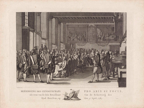 Swearing-in of the Society Pro Aris et Focis in Haarlem, 1787, Izaak Jansz. De Wit, 1787 Canvas Print