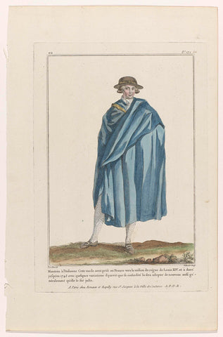 Gallerie des Modes et Costumes Français, 1780, ee 171 (bis) : Manteau a l'Italienn (...), J. Pelicier, 1780 Canvas Print