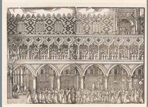 Festa della Sensa (zesde gedeelte), Jost Amman, 1679 Canvas Print