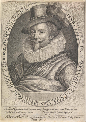 Portrait of Frederik Hendrik, Prince of Orange, Crispijn van de Passe (I), c. 1580 - 1637 Canvas Print