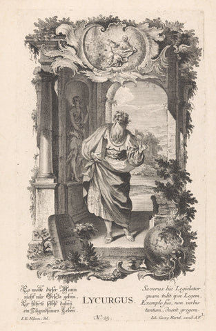 Lycurgus, Balthasar Sigmund Setletzky, 1731 - 1771 Canvas Print