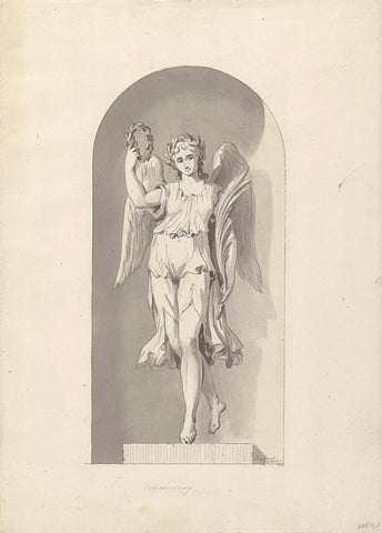 Design for a statue: Victory, Bartholomew Ziesenis, 1799 Canvas Print