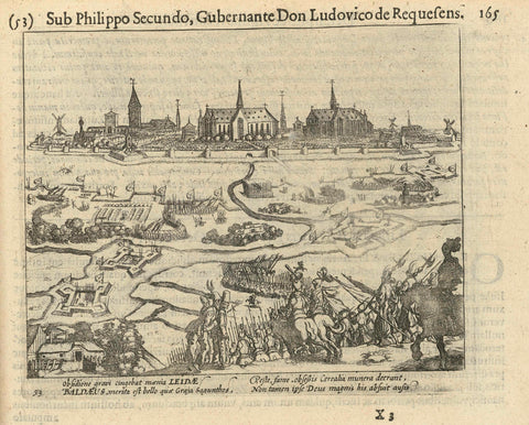 Siege of Leiden, 1574, Simon Frisius, 1621-1622 Canvas Print