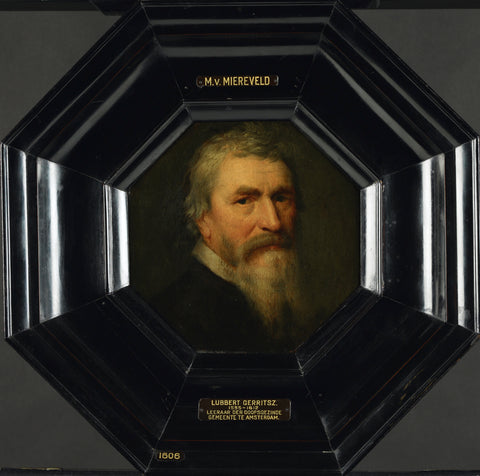 Portrait of Lubbert Gerritsz (1535-1612), Michiel Jansz van Mierevelt (workshop of), after c. 1607 Canvas Print