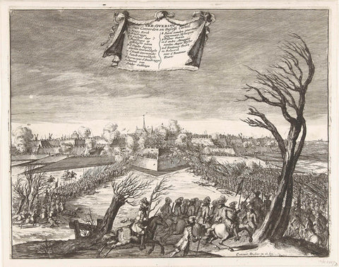 Storming and conquering Coevorden on December 30, 1672, Coenraet Decker, 1672 Canvas Print