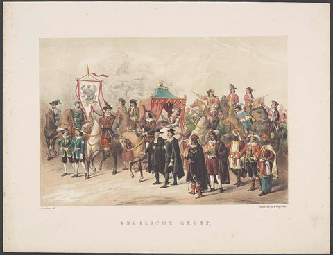 Groningen masquerade of 1859: English group, Otto Eerelman, 1859 Canvas Print