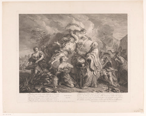 Offer van Iphigeneia, Laurent Cars, c. 1761 Canvas Print