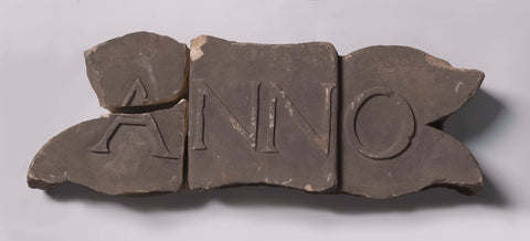Façade stone with inscription ANNO., , c. 1712 Canvas Print