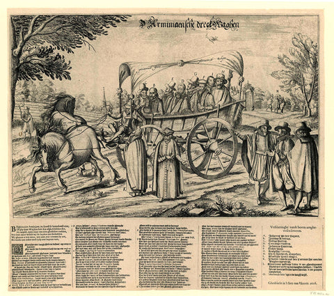 D’Arminiaensche drekwaghen (Arminian Dung Cart), anonymous, 1618 Canvas Print